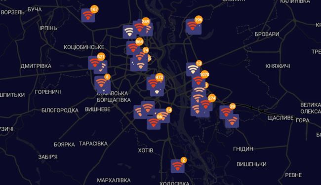 В Украине расширили карту провайдеров, работающих во время блекаутов